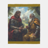 Merlin and King Arthur at Camelot Fleece Blanket Deken (Voorkant)