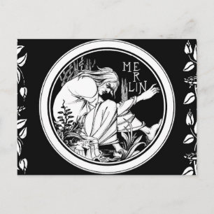 Merlin Art Nouveau fantasie Briefkaart