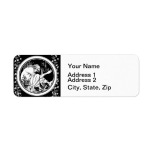 Merlin Art Nouveau fantasie Etiket