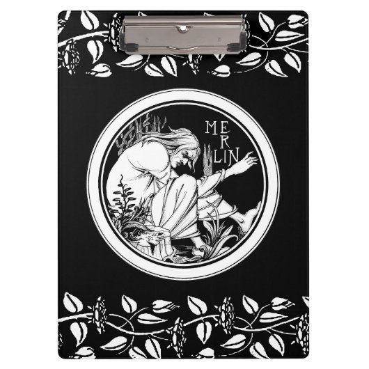 Merlin Art Nouveau fantasie Klembord (Voorkant)