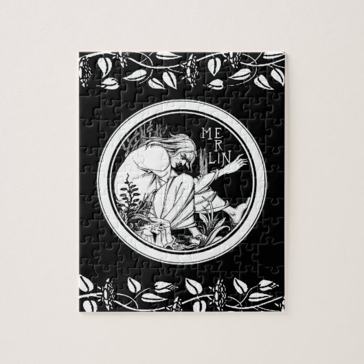 Merlin Art Nouveau fantasie Legpuzzel (Verticaal)