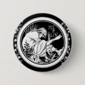 Merlin Art Nouveau fantasie Ronde Button 5,7 Cm (Voorkant)