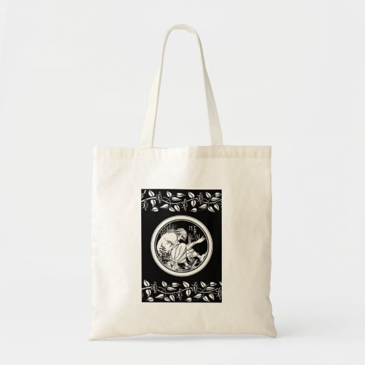 Merlin Art Nouveau fantasie Tote Bag (Voorkant)