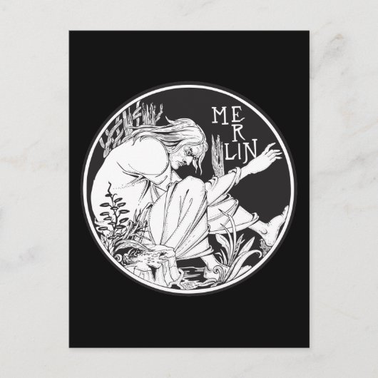 Merlin Aubrey Beardsley Briefkaart (Voorkant)