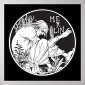 Merlin Aubrey Beardsley Poster (Voorkant)