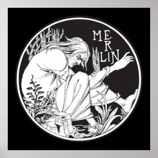 Merlin Aubrey Beardsley Poster