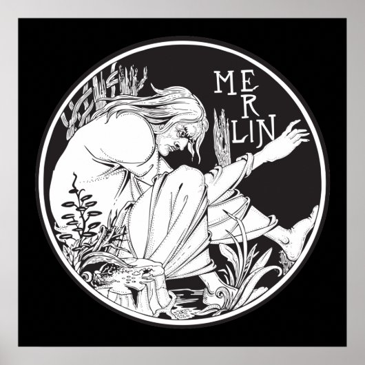 Merlin Aubrey Beardsley Poster (Voorkant)