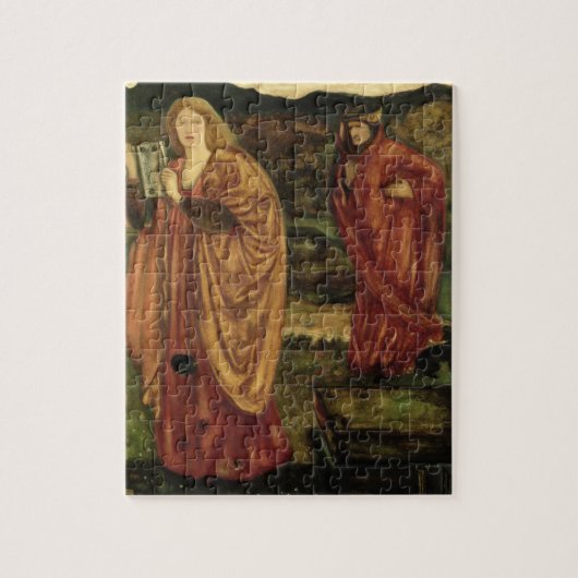 Merlin en Nimue uit 'Morte d'Arthur', 1861 Legpuzzel (Verticaal)