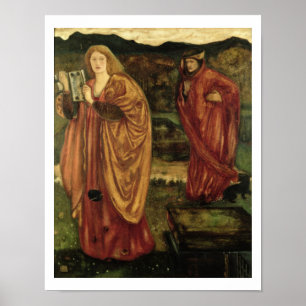 Merlin en Nimue uit 'Morte d'Arthur', 1861 Poster