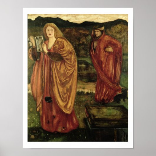 Merlin en Nimue uit 'Morte d'Arthur', 1861 Poster (Voorkant)