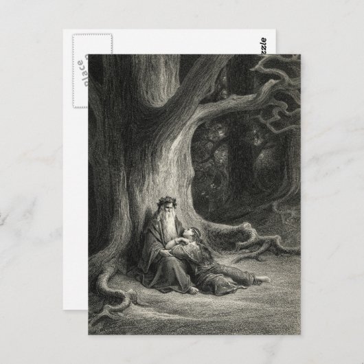 Merlin en Vivien Briefkaart (Voorkant / Achterkant)