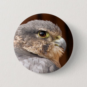 MERLIN FALCON BIRD VAN PREY RONDE BUTTON 5,7 CM