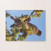 Merlin Falcon in Pine Tree Legpuzzel (Horizontaal)