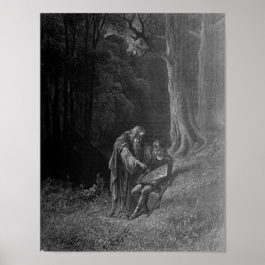 Merlin leert Arthur Poster (Voorkant)