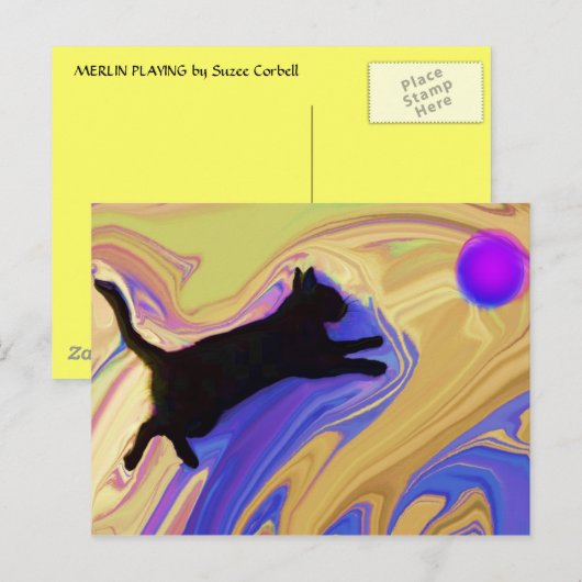 Merlin Spelen briefkaart (Voorkant / Achterkant)