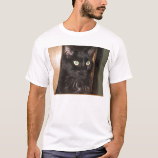 Merlin the Black Cat  T-shirt