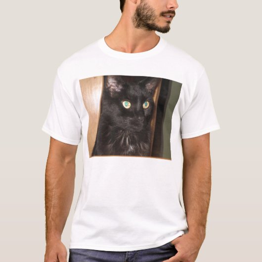 Merlin the Black Cat T-shirt (Voorkant)