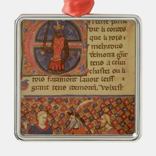 Merlin tutoring Arthur Metalen Ornament (Voorkant)