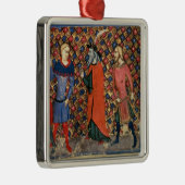 Merlin tutoring Arthur Metalen Ornament (Rechts)