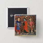 Merlin tutoring Arthur Vierkante Button 5,1 Cm (Voorkant /achterkant)