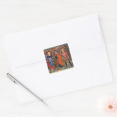 Merlin tutoring Arthur Vierkante Sticker (Envelop)