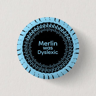 Merlin was dyslectisch Knop Ronde Button 3,2 Cm