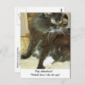 Merlin's Sit-up Exercise Briefkaart (Voorkant / Achterkant)