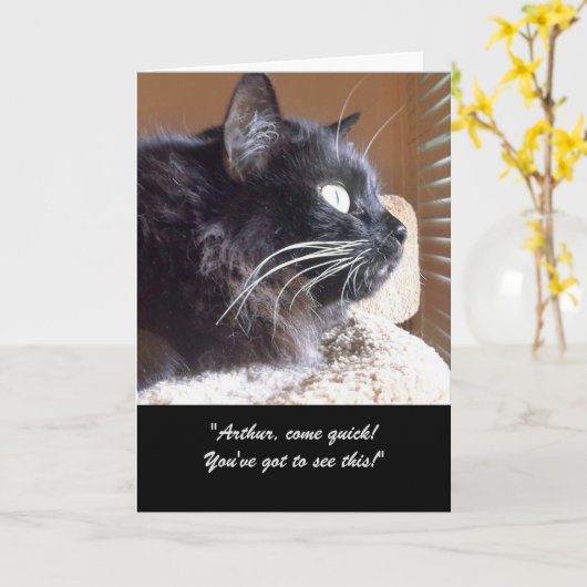 Merlin's Uitzicht Story Wenskaart Kaart (Gele Bloem)