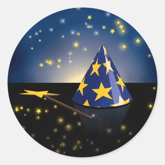 MerlinsHat_Shuttr.jpg Ronde Sticker (Voorkant)