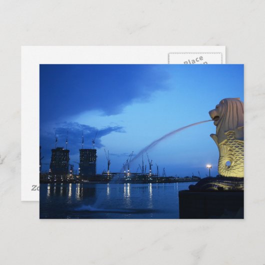 Merlion Briefkaart (Voorkant / Achterkant)