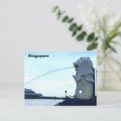 Merlion in Singapore Briefkaart (Staand voorkant)