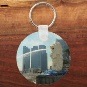 Merlion Sculpture Singapore Sleutelhanger (Voorkant)