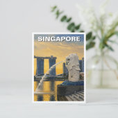 Merlion Singapore Briefkaart (Staand voorkant)