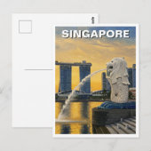 Merlion Singapore Briefkaart (Voorkant / Achterkant)