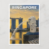 Merlion Singapore Briefkaart (Voorkant)