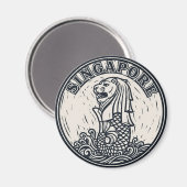 Merlion Singapore Magneet (Voorkant / Achterkant)