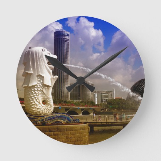 Merlion, Singapore Ronde Klok (Voorkant)