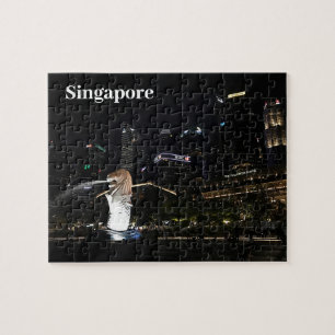 Merlion & Singapore Skyline #1 Jigzaag Puzzle Legpuzzel