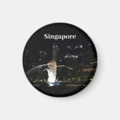 Merlion & Singapore Skyline #1 Magnet (Voorkant)