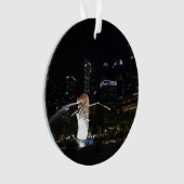 Merlion & Singapore Skyline #1 Ornament (voorkant)