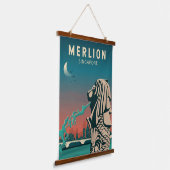 Merlion Singapore Travel  Art Hangend Wandkleed (Gebogen)