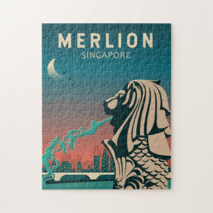 Merlion Singapore Travel  Art Legpuzzel