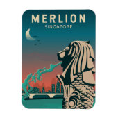 Merlion Singapore Travel Art Magneet (Verticaal)