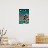 Merlion Singapore Travel Art Poster (Keuken)
