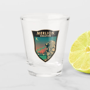 Merlion Singapore Travel Art Shot Glas