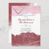 Merlot and Blush Pink Bridesmaids Luncheon (Voorkant / Achterkant)