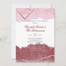 Merlot and Blush Pink Bridesmaids Luncheon