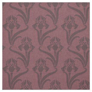 Merlot Art Nouveau Iris Stof