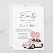 Merlot Blush Roze auto drive by Vrijgezellenfeest  Kaart (Voorkant)