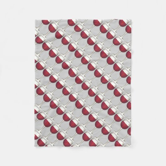 Merlot Cabernet Red Wine Glass Drink Winery Fleece Deken (Voorkant)